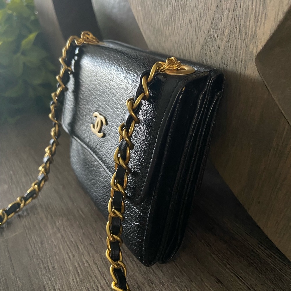 ⚜️🖤 Mini Chanel Wallet on a Chain Adjustable Wallet Crossbody to Belt Bag - Picture 4 of 16